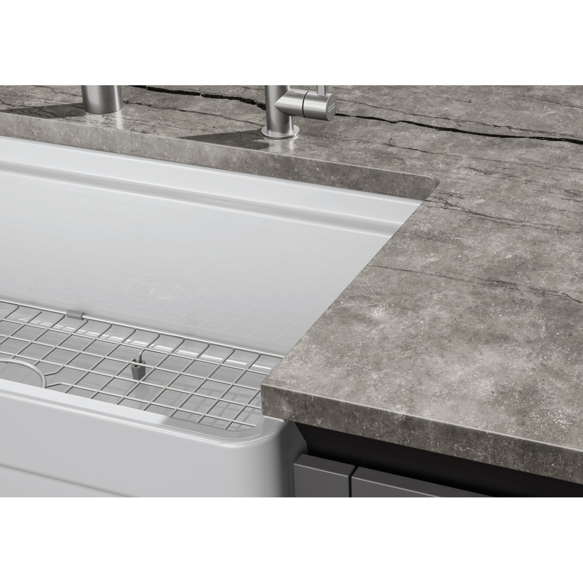 Franke Kitchen 36" apron front fireclay kitchen sink EPK71036-GWH-WKC