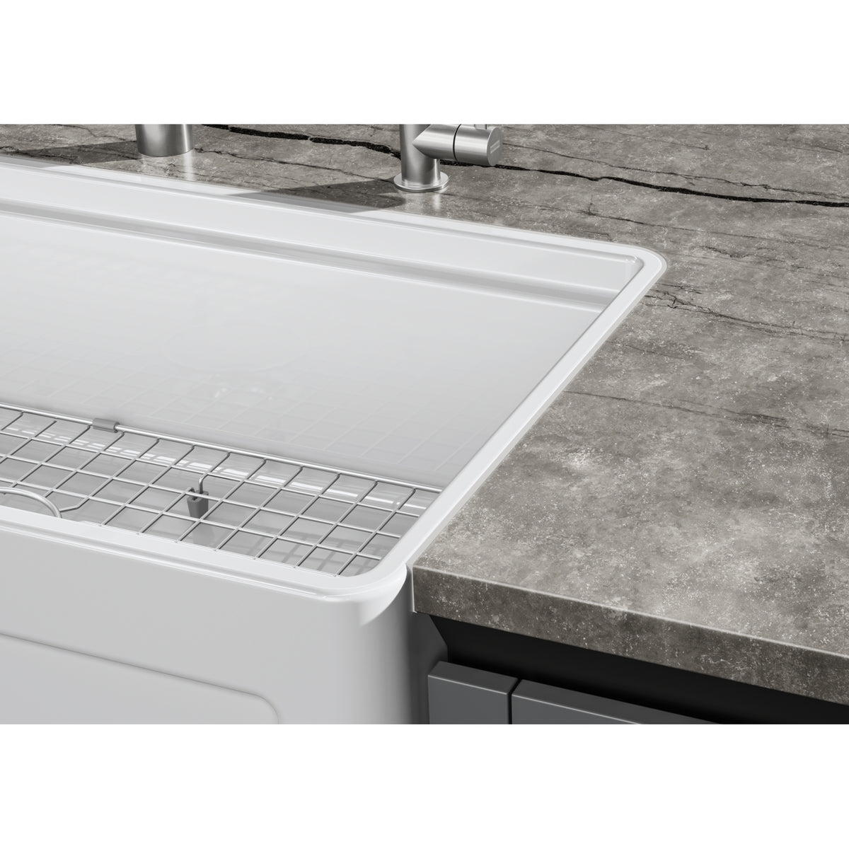Franke Kitchen 36" apron front fireclay kitchen sink EPK71036-GWH-WKC