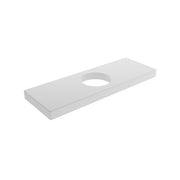Baril Single Hole Lavatory Faucet Rectangular Plate PLA-0440-00 in White