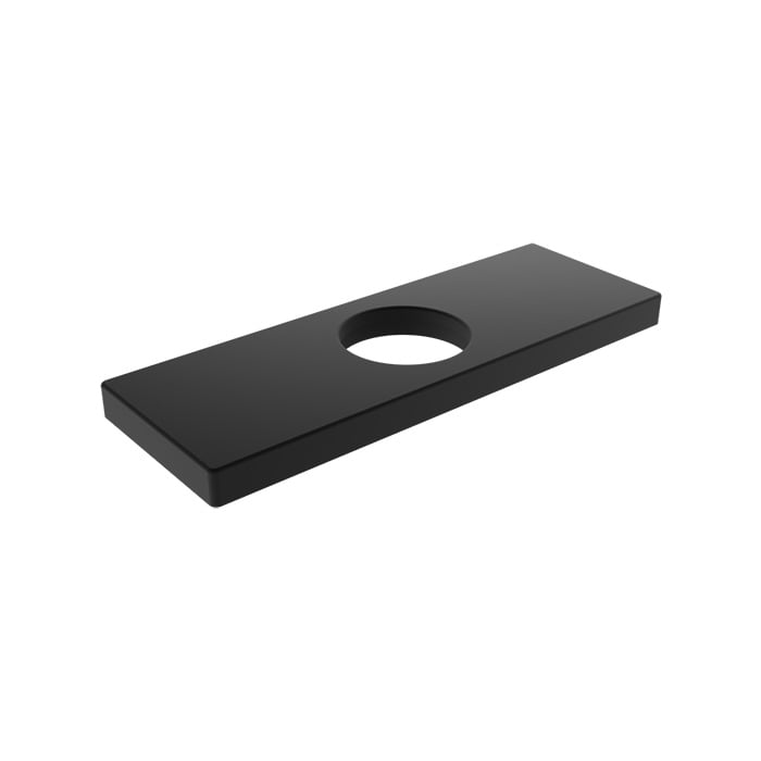 Baril Single Hole Lavatory Faucet Rectangular Plate PLA-0440-00 in Matte Black