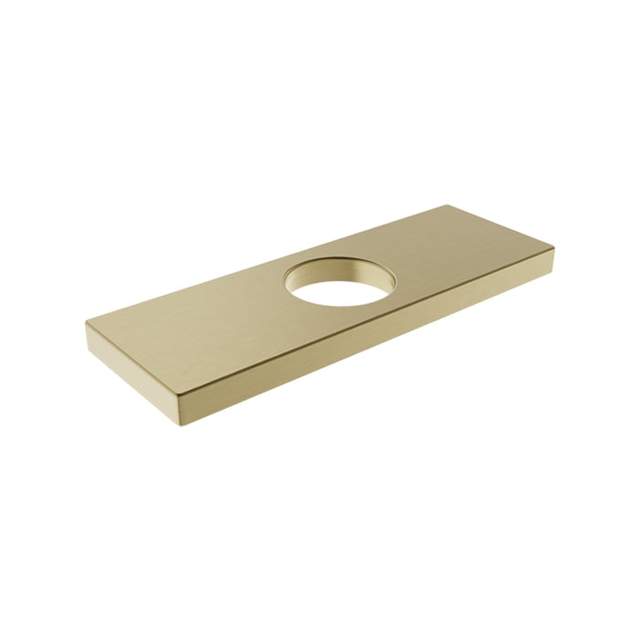 Baril Single Hole Lavatory Faucet Rectangular Plate PLA-0440-00 in Satin Brass