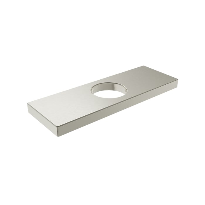 Baril Single Hole Lavatory Faucet Rectangular Plate PLA-0440-00 in Brushed Nickel