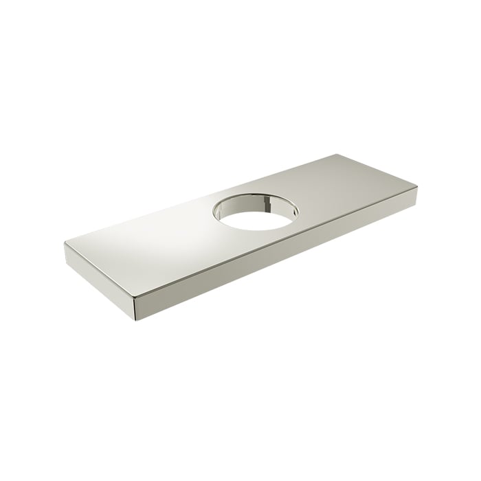 Baril Single Hole Lavatory Faucet Rectangular Plate PLA-0440-00 in Polished Nickel