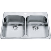 Kindred Steel Queen 31.25" drop-in stainless steel kitchen sink QDL2031-7-1