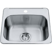 Kindred Steel Queen 19.13" drop-in stainless steel kitchen sink QSL1719-8-1