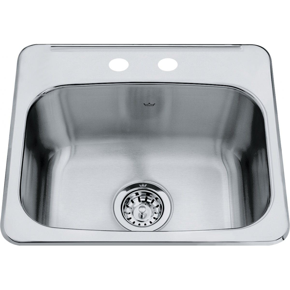 Kindred Steel Queen 19.13" drop-in stainless steel kitchen sink QSL1719-8-2