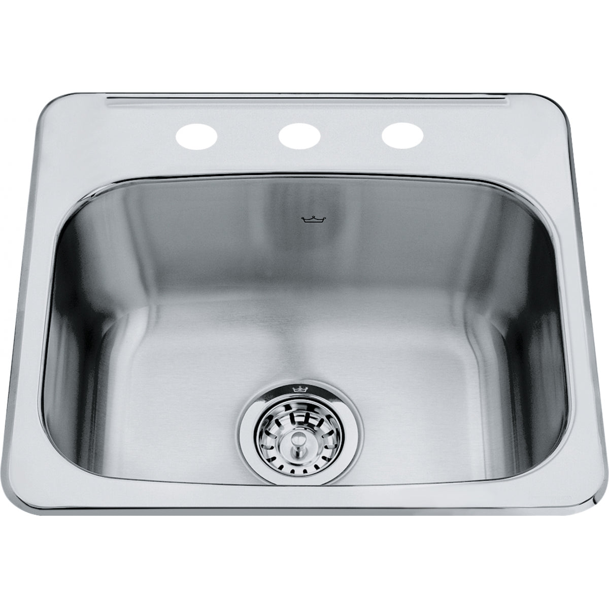 Kindred Steel Queen 19.13" drop-in stainless steel kitchen sink QSL1719-8-3