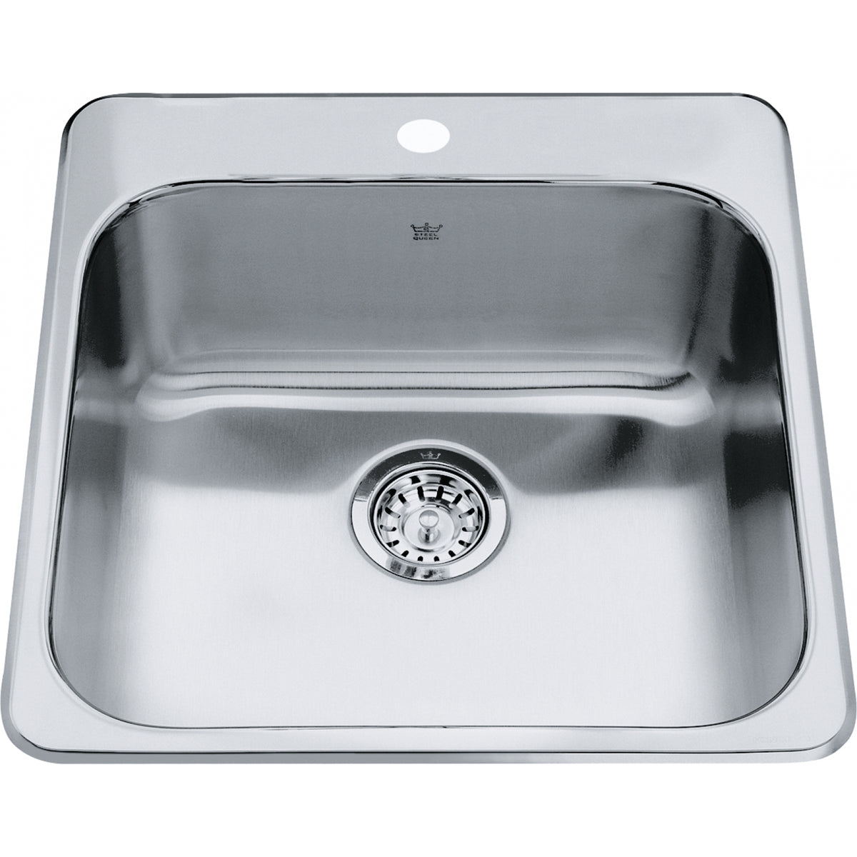 Kindred Steel Queen 20" drop-in stainless steel kitchen sink QSL2020-7-1