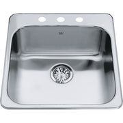 Kindred Steel Queen 20" drop-in stainless steel kitchen sink QSL2020-7-3