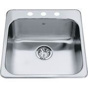 Kindred Steel Queen 20" drop-in stainless steel kitchen sink QSL2020-8-3