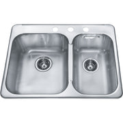 Kindred Reginox 27.25" drop-in stainless steel kitchen sink RCL2027R-3