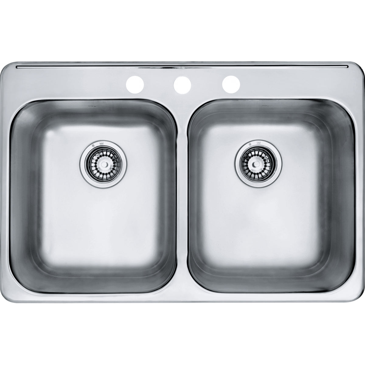 Kindred Reginox 31.25" drop-in stainless steel kitchen sink RDL2031-3