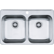 Kindred Reginox 31.25" drop-in stainless steel kitchen sink RDL5279-1