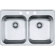Kindred Reginox 31.25" drop-in stainless steel kitchen sink RDL5279-3