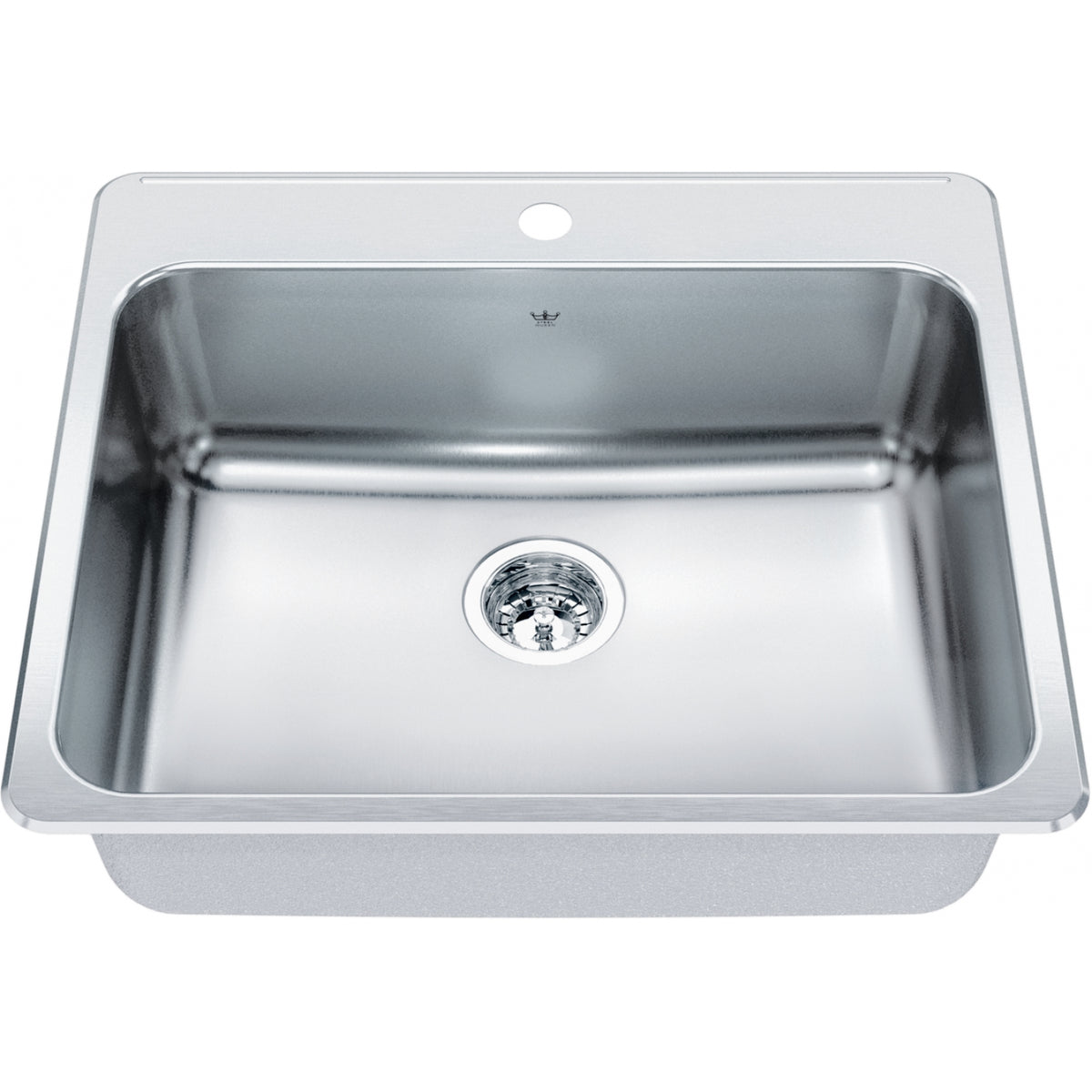 Kindred Steel Queen 25.25" drop-in stainless steel kitchen sink QSLA2225-8-1