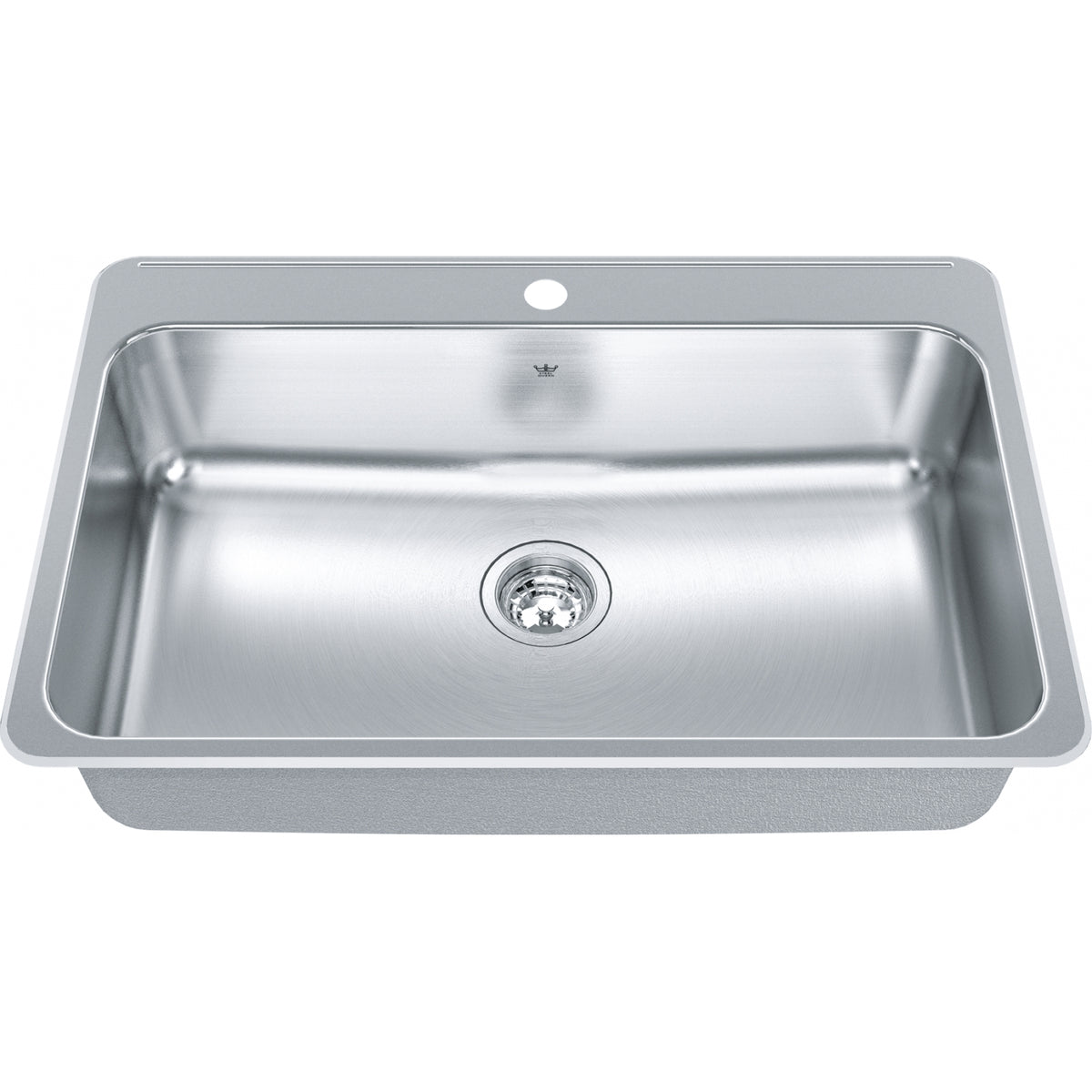 Kindred Steel Queen 31.25" drop-in stainless steel kitchen sink QSLA2031-8-1