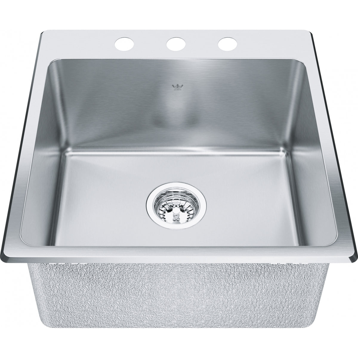 Kindred Steel Queen 20.13" dual mount stainless steel kitchen sink QSLF2020-10-3