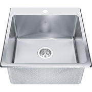 Kindred Steel Queen 20.13" dual mount stainless steel kitchen sink QSLF2020-10-1
