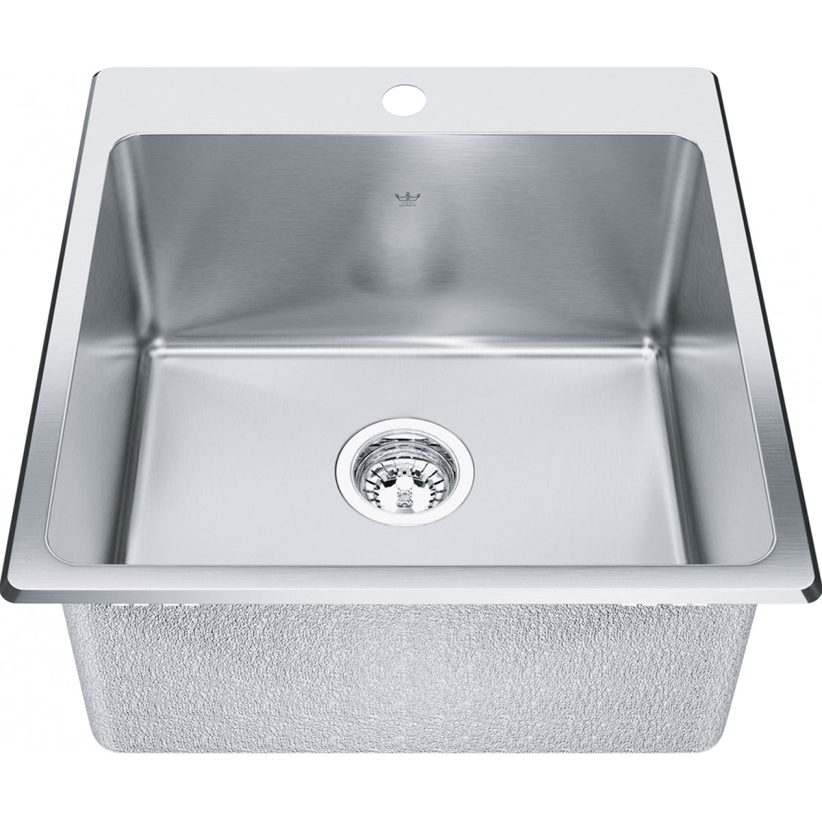 Kindred Steel Queen 20.13" dual mount stainless steel kitchen sink QSLF2020-10-1