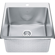 Kindred Steel Queen 20.13" dual mount stainless steel kitchen sink QSLF2020-12-1