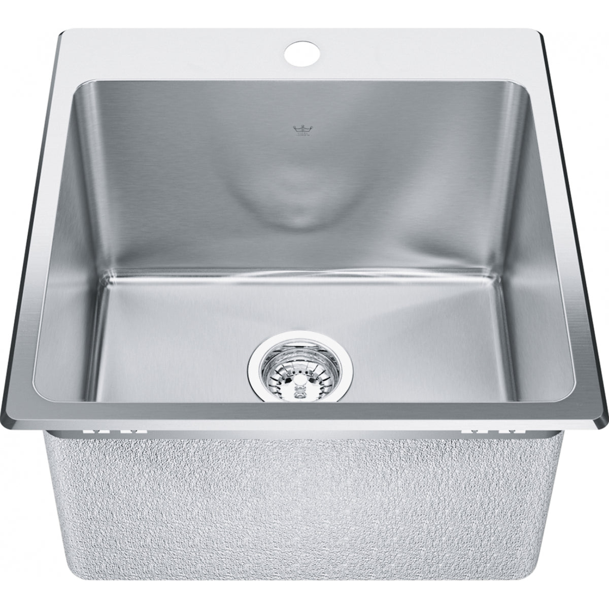 Kindred Steel Queen 20.13" dual mount stainless steel kitchen sink QSLF2020-12-1
