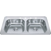 Kindred Creemore 32.94" drop-in stainless steel kitchen sink RDLA3319-6-4CB