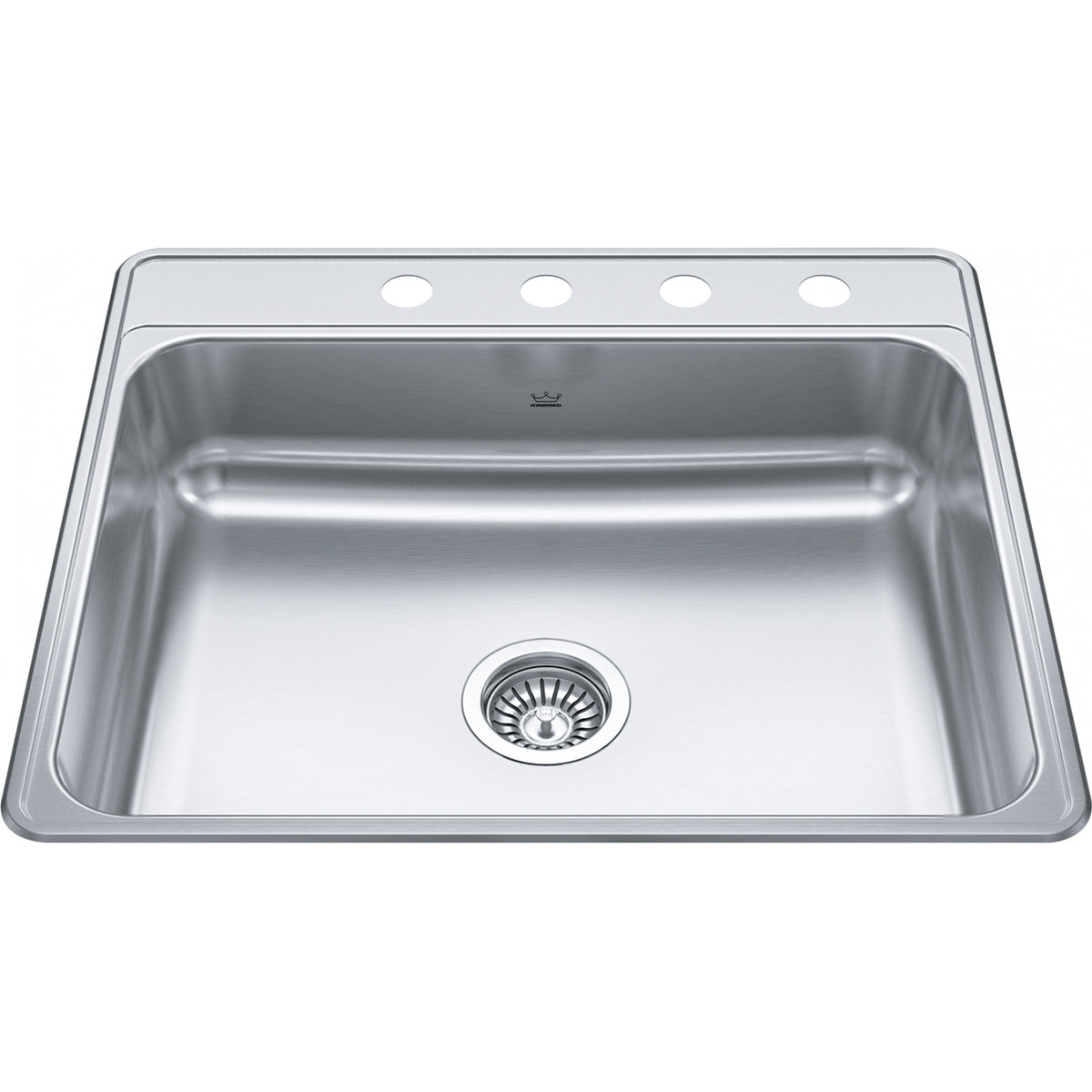 Kindred Creemore 25" drop-in stainless steel kitchen sink CSLA2522-6-4