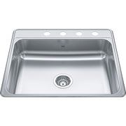 Kindred Creemore 25" drop-in stainless steel kitchen sink CSLA2522-6-4