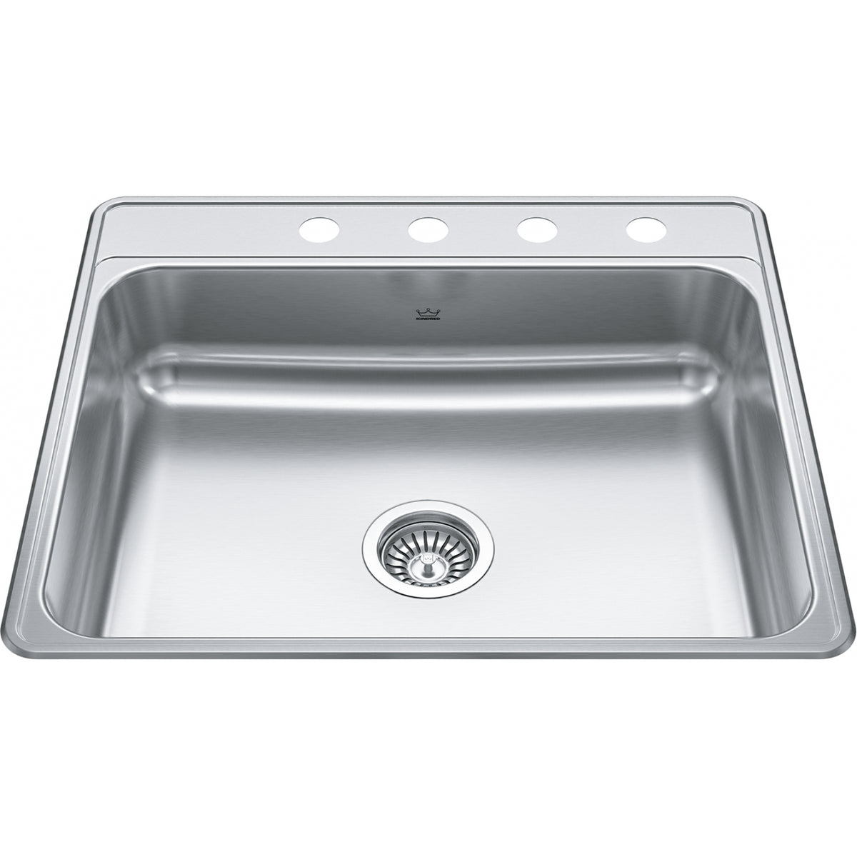 Kindred Creemore 25" drop-in stainless steel kitchen sink CSLA2522-7-4