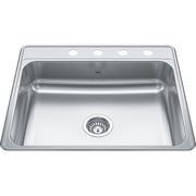 Kindred Creemore 25" drop-in stainless steel kitchen sink CSLA2522-7-4