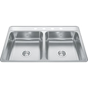 Kindred Creemore 33" drop-in stainless steel kitchen sink CDLA3322-6-4
