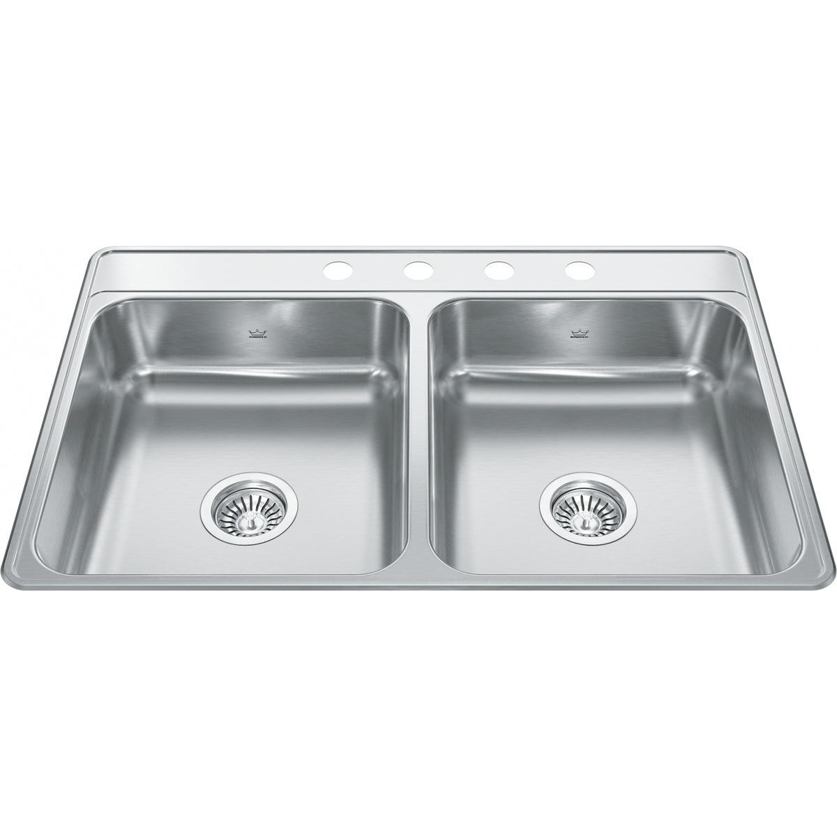 Kindred Creemore 33" drop-in stainless steel kitchen sink CDLA3322-6-4