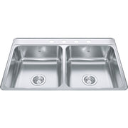 Kindred Creemore 33" drop-in stainless steel kitchen sink CDLA3322-7-4