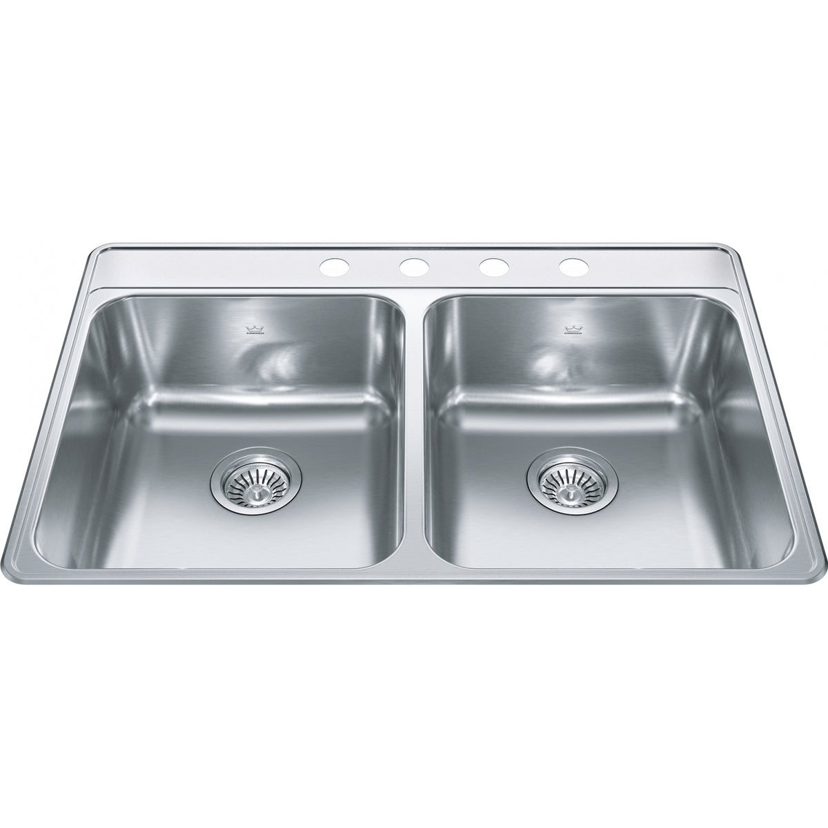 Kindred Creemore 33" drop-in stainless steel kitchen sink CDLA3322-8-4CB