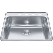 Kindred Creemore 25" drop-in stainless steel kitchen sink CSLA2522-8-4CB