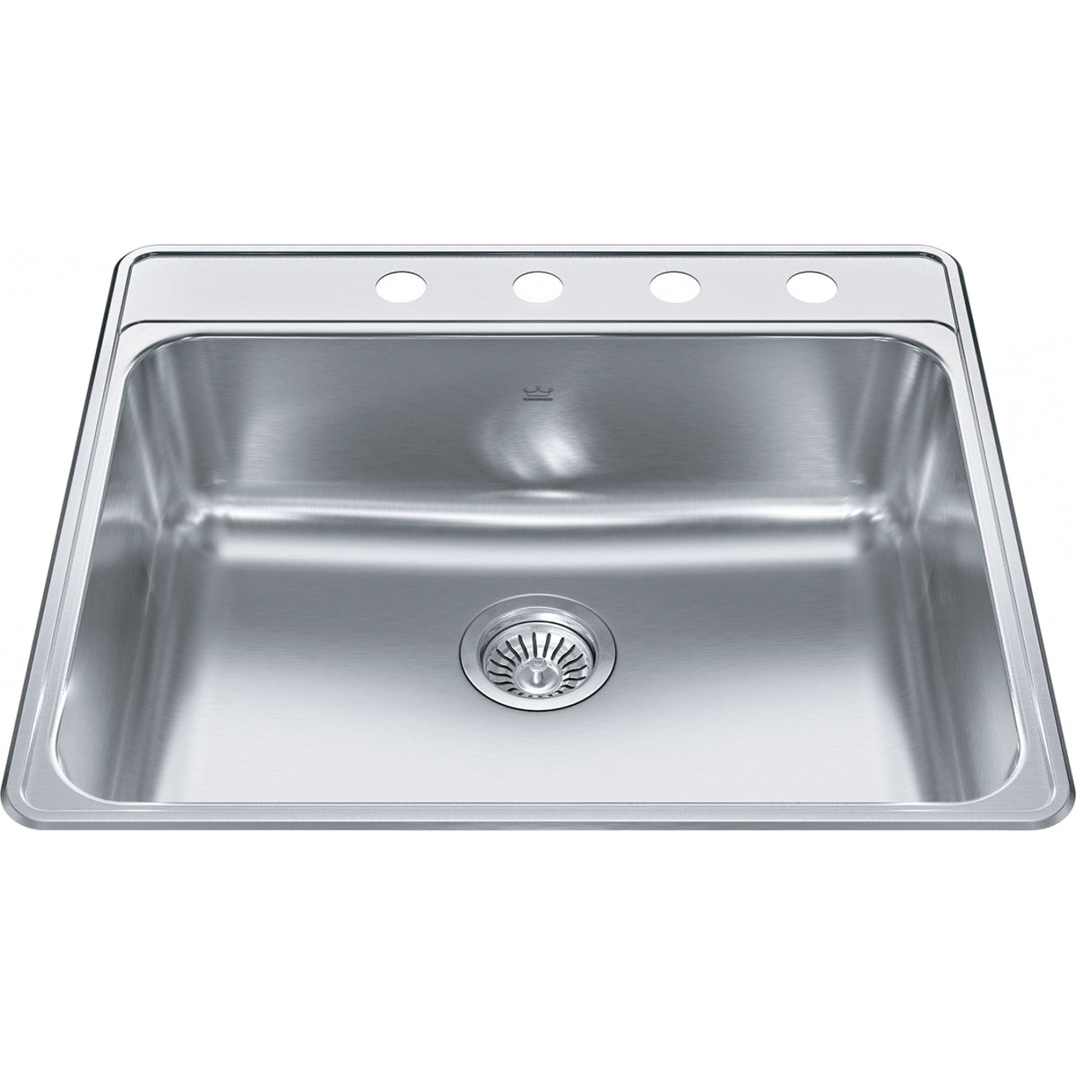 Kindred Creemore 25" drop-in stainless steel kitchen sink CSLA2522-8-4CB
