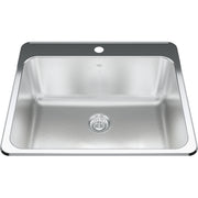 Kindred Steel Queen 25.25" drop-in stainless steel kitchen sink QSLA2225-10-1