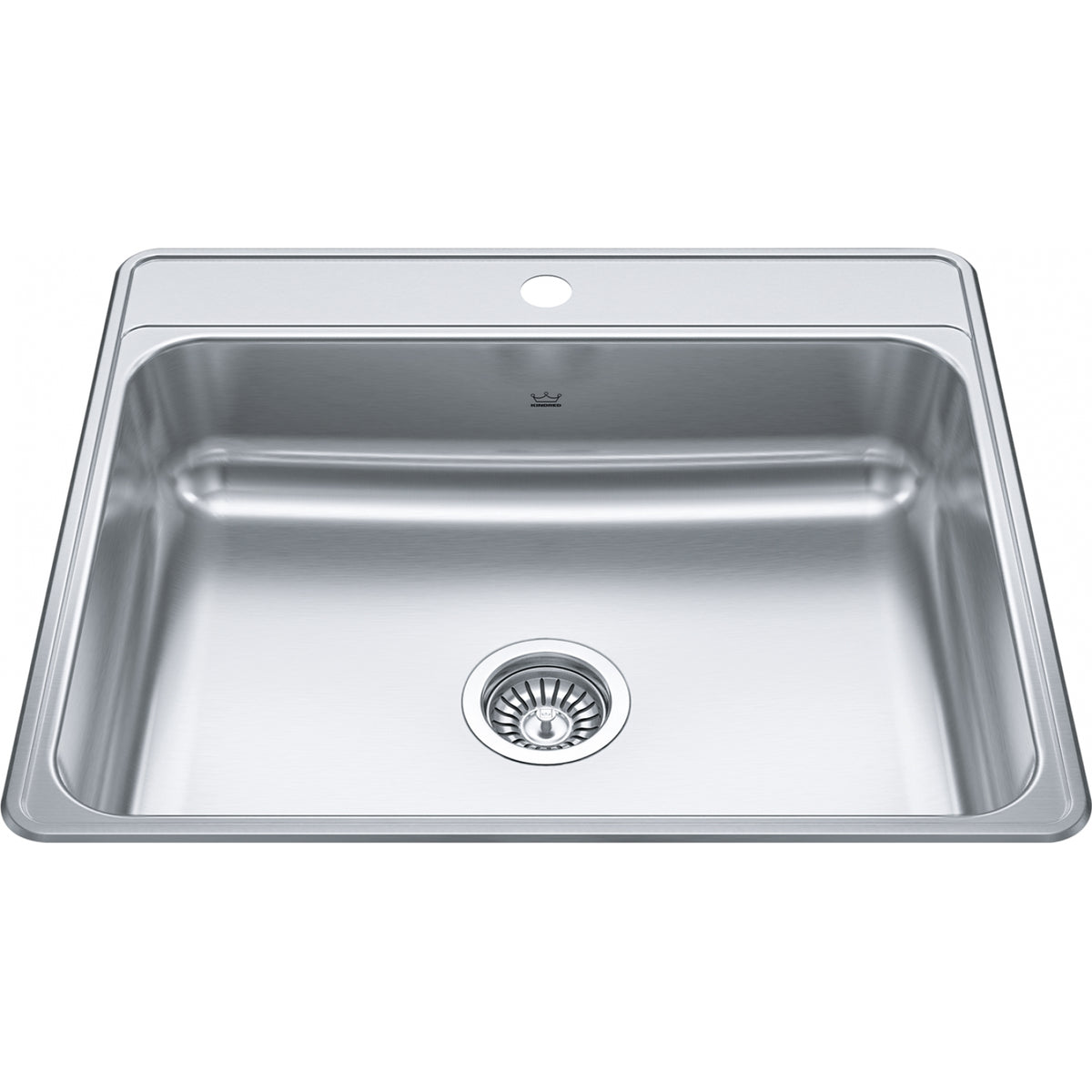 Kindred Creemore 25" drop-in stainless steel kitchen sink CSLA2522-6-1