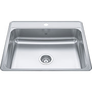 Kindred Creemore 25" drop-in stainless steel kitchen sink CSLA2522-6-1