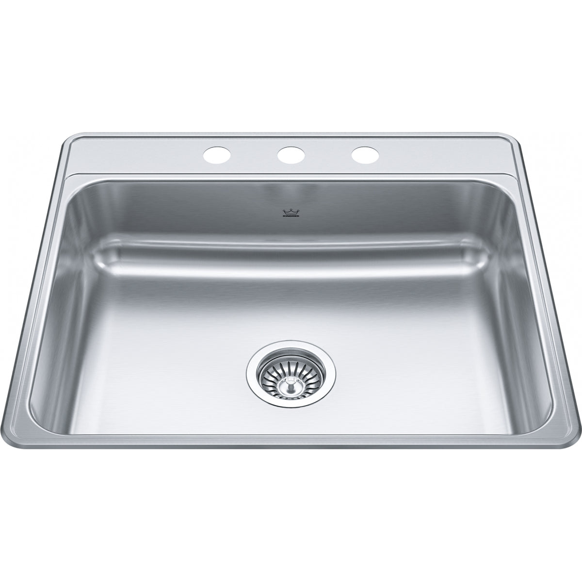 Kindred Creemore 25" drop-in stainless steel kitchen sink CSLA2522-6-3