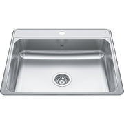 Kindred Creemore 25" drop-in stainless steel kitchen sink CSLA2522-7-1