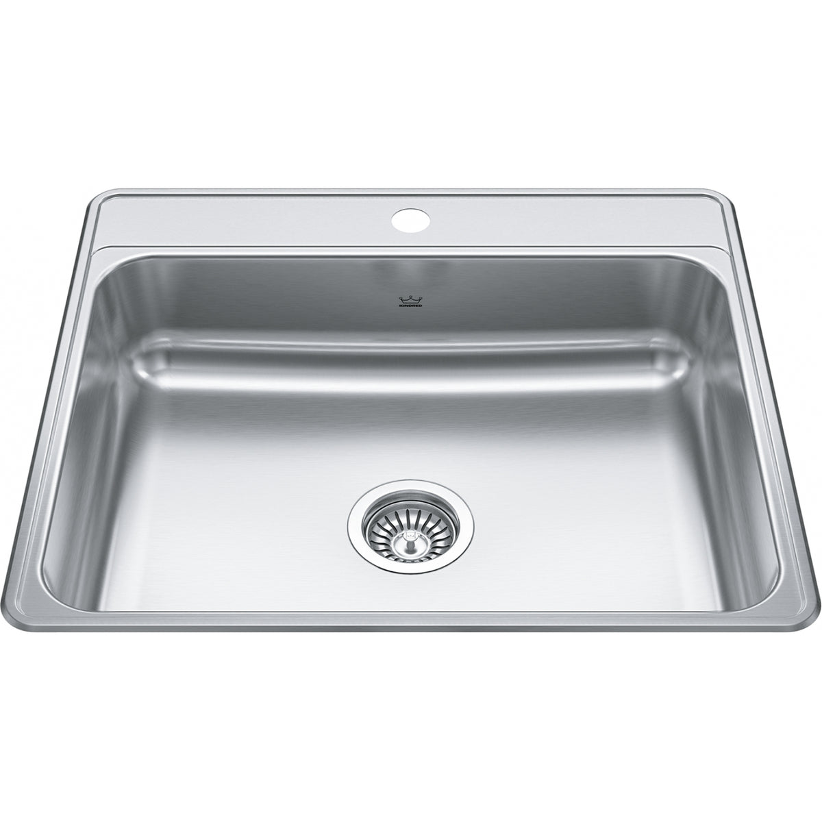 Kindred Creemore 25" drop-in stainless steel kitchen sink CSLA2522-7-1