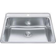 Kindred Creemore 25" drop-in stainless steel kitchen sink CSLA2522-8-1CB