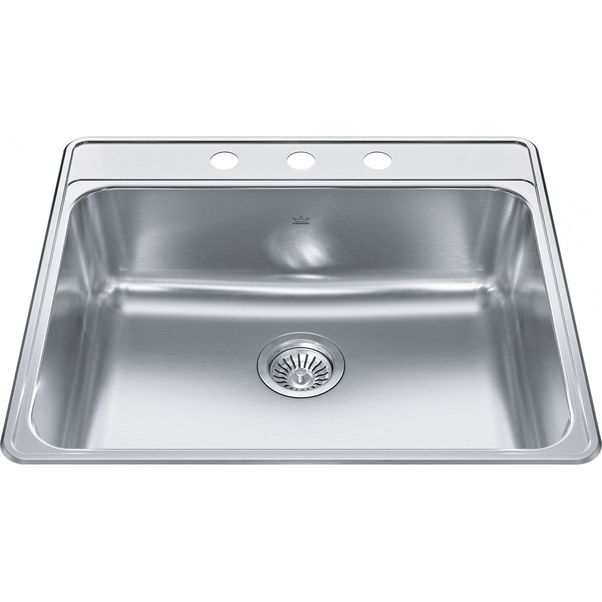 Kindred Creemore 25" drop-in stainless steel kitchen sink CSLA2522-8-3CB
