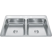 Kindred Creemore 33" drop-in stainless steel kitchen sink CDLA3322-6-3