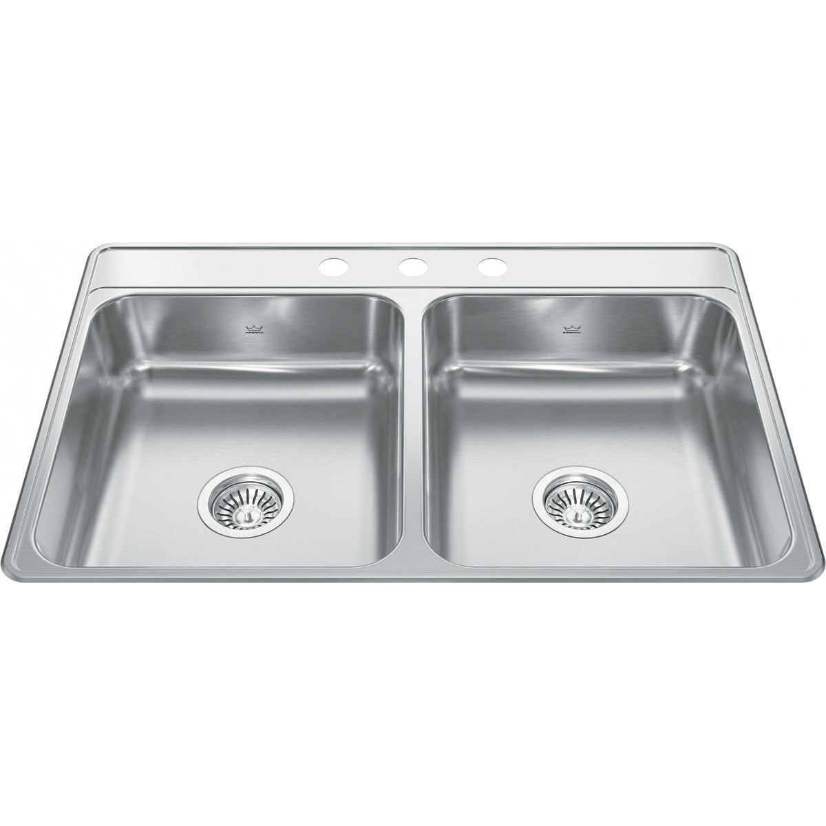 Kindred Creemore 33" drop-in stainless steel kitchen sink CDLA3322-6-3