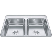 Kindred Creemore 33" drop-in stainless steel kitchen sink CDLA3322-7-3