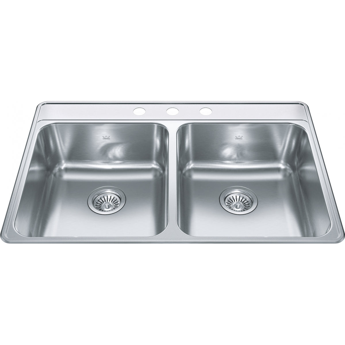 Kindred Creemore 33" drop-in stainless steel kitchen sink CDLA3322-8-3CB