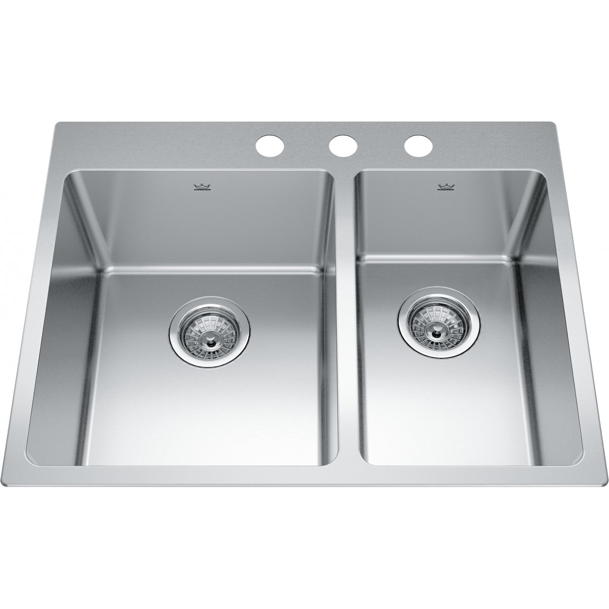 Kindred Brookmore 27" drop-in stainless steel kitchen sink BCL2127R-9-3