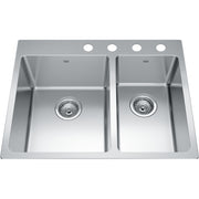 Kindred Brookmore 27" drop-in stainless steel kitchen sink BCL2127R-9-4